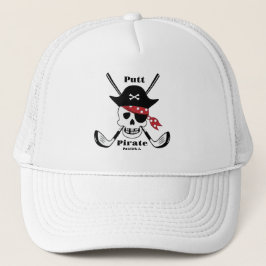 Cool Golf Petten, Putt Pirate Golf Thema Golfcadea Trucker Pet