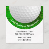 Cool Golf Theme Vierkante Visitekaartje (Voorkant)