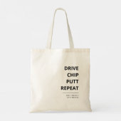 COOL GOLF VADERDAG DRIVE CHIP POTT HERHAALD TOTE BAG (Achterkant)
