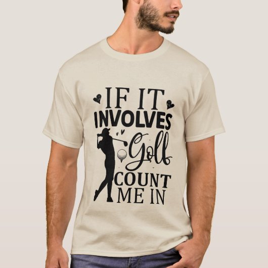 Cool Golf woord kunst sport T-shirt (Voorkant)