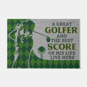 Cool Golfer And His Best Score Deurmat (Voorkant)