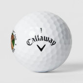 Cool Golfer gepersonaliseerde moderne hond foto Golfballen (Logo)