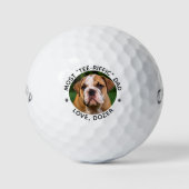 Cool Golfer gepersonaliseerde moderne hond foto Golfballen (Voorkant)
