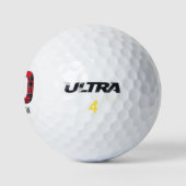 Cool Golfer Gift 30e Verjaardag rode plaid ontwerp Golfballen (Logo)