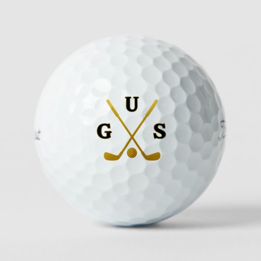 Cool Golfer Monogram | three-letter nick name Golfballen (Voorkant)