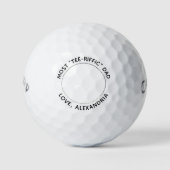 Cool Golfer Papa Gepersonaliseerde Schattigee Kind Golfballen (Voorkant)