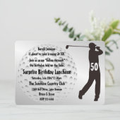 Cool Golfer's Birthday Party Invitation Kaart (Staand voorkant)