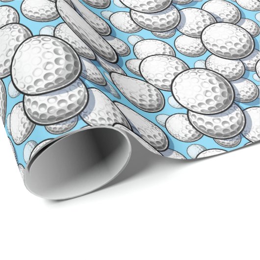 Cool Golfing sport bal betegeld patroon Cadeaupapier (Rol Hoek)