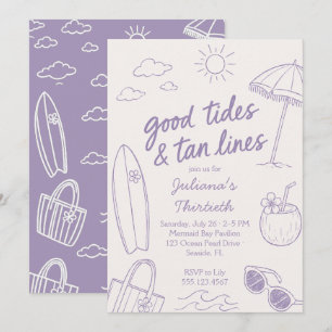 Cool Good Tides & Tan Lines Strandfeest  Kaart