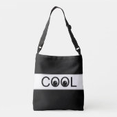 Cool Good Vibes on Black and White Crossbody Tas (Achterkant)
