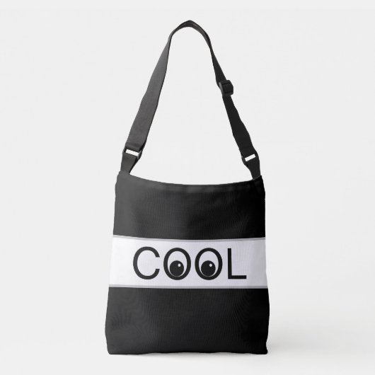 Cool Good Vibes on Black and White Crossbody Tas (Voorkant)
