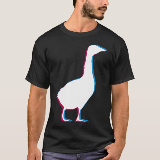 Cool Goose Duck Silhouet Stijlvolle Ganzen Vogel A T-shirt (Voorkant)