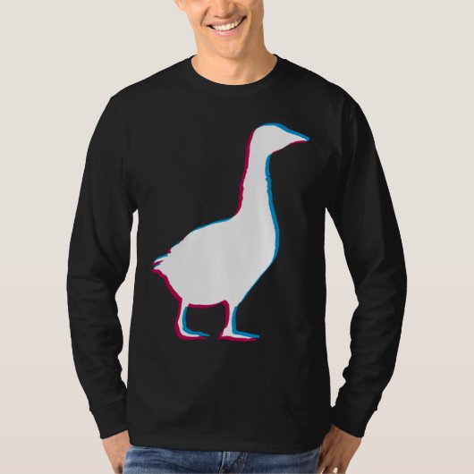 Cool Goose Duck Silhouette Stylish Geese Bird Anim T-shirt (Voorkant)