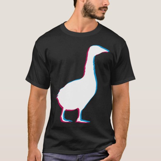 Cool Goose Duck Silhouette Stylish Geese Bird Anim T-shirt (Voorkant)