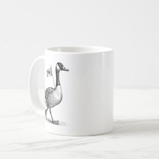 Cool Goose With Canada Flag Costume For Man And Wo Koffiemok (Voorkant links)