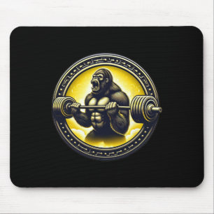 Cool Gorilla Art Bodybuilding Gewichtheffen Gym Ap Muismat