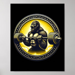 Cool Gorilla Art Bodybuilding Gewichtheffen Gym Ap Poster