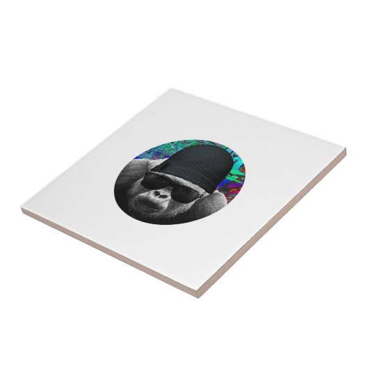 Cool Gorilla Ceramic Tegel Tegeltje (Zijkant)