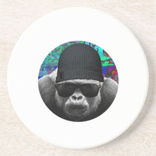 Cool Gorilla Coaster Zandsteen Onderzetter