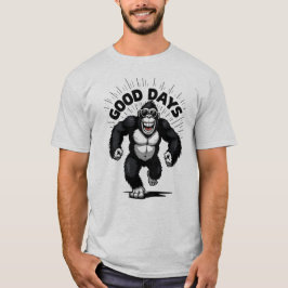 Cool Gorilla Goede Dagen Retro Cartoon Art T-shirt