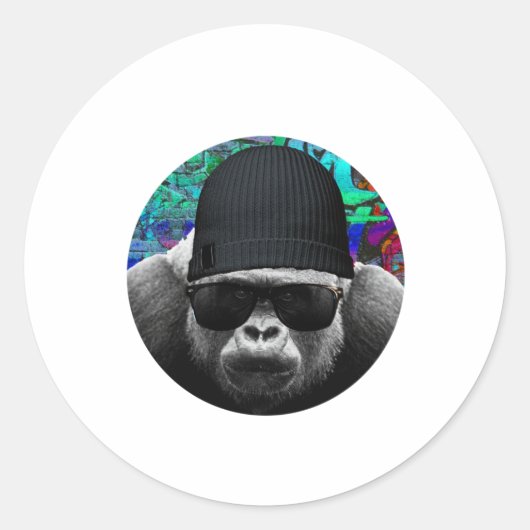 Cool Gorilla Sticker (Voorkant)