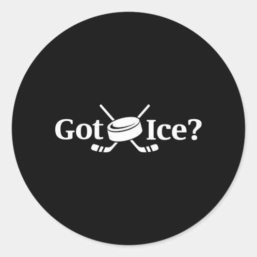 Cool Got Ice Hockey Logo Ronde Sticker (Voorkant)