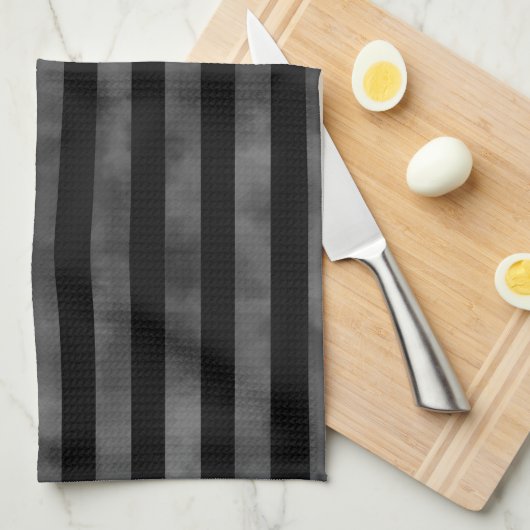 Cool gothic punk grungy zwart en grijs donkere str theedoek (Quarter Fold)