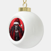 Cool Gothic Punk schedel Anime Santa Demon Keramische Bal Ornament (Rechts)