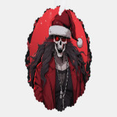 Cool Gothic Punk schedel Anime Santa Demon Ornament Kaart (Rechts)