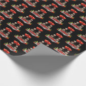 Cool Gothic tiled pattern Valentine skeleton  Cadeaupapier (Hoek)