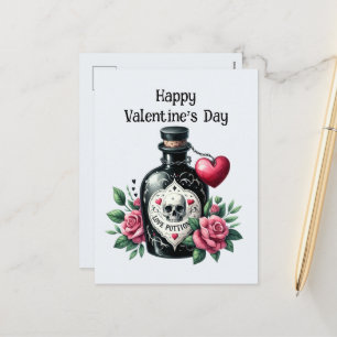 Cool Gothic Valentijn love potion Feestdagenkaart