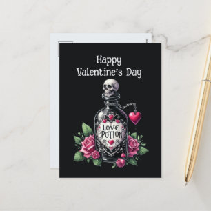Cool Gothic Valentijn love potion Feestdagenkaart