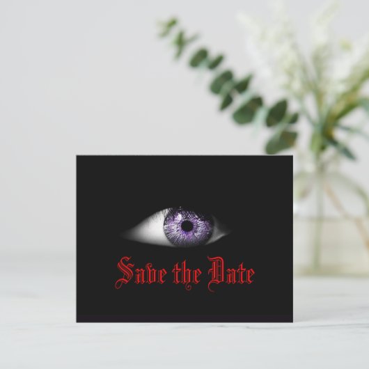 Cool Gothic Wedding Save the Date Gothic Bride Dar (Staand voorkant)