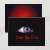 Cool Gothic Wedding Save the Date Gothic Bride Dar (Voorkant / Achterkant)