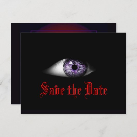 Cool Gothic Wedding Save the Date Gothic Bride Dar (Voorkant / Achterkant)