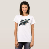 Cool Goud ABSTRACTE KUNST Modeprint T-shirt (Voorkant volledig)