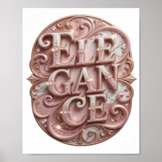 Cool Goud ELEGANTIE Poster (Voorkant)