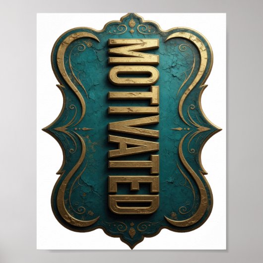 Cool Goud GEMOTIVEERD Poster (Voorkant)