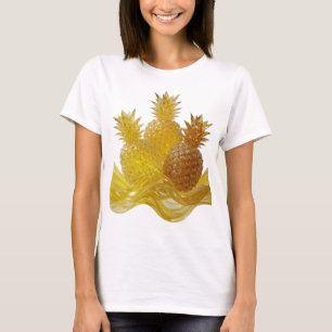 Cool Goud GOUDEN ANANASSEN MET VLOEIBAAR GOUD GOLV T-shirt