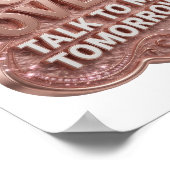 Cool Goud HANG OVER PRAAT MORGEN MET ME Poster (Hoek)