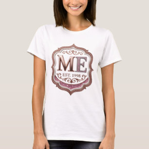 Cool Goud ME EST 1998 Vet ontwerp T-shirt