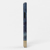 Cool Gouden Bloem Mandala, Marineblauw Case-Mate iPhone Case (Achterkant/rechts)