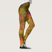 Cool Gouden Panoramatuin Bloemen Uitzicht Leggings (Rechts)