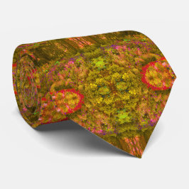 Cool Gouden Panoramatuin Bloemen Uitzicht Stropdas