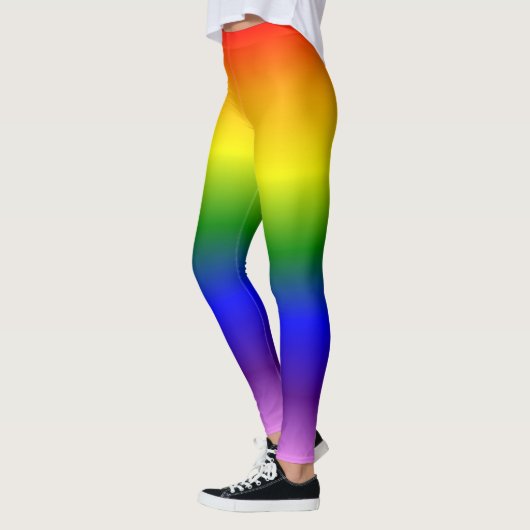 Cool Gradient Rainbow Colours Patroon Leggings (Links)