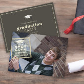 Cool Graduation Party Fototypografie Custom Kaart