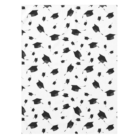 Cool Graduing Caps Black and White Tafelkleed (Voorkant)