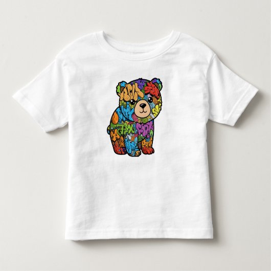 Cool Graffiti Beer Kinderen T-shirt (Voorkant)