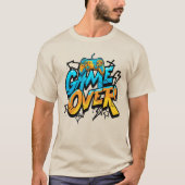 Cool Graffiti Game Over Controller Urban Gamer T-shirt (Voorkant)