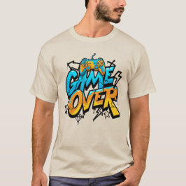 Cool Graffiti Game Over Controller Urban Gamer T-shirt